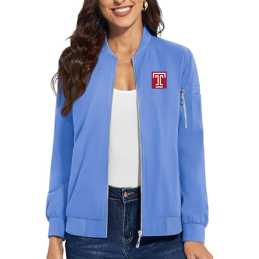 Women's Temple Owls Premium Bomber Jacket Outerwear